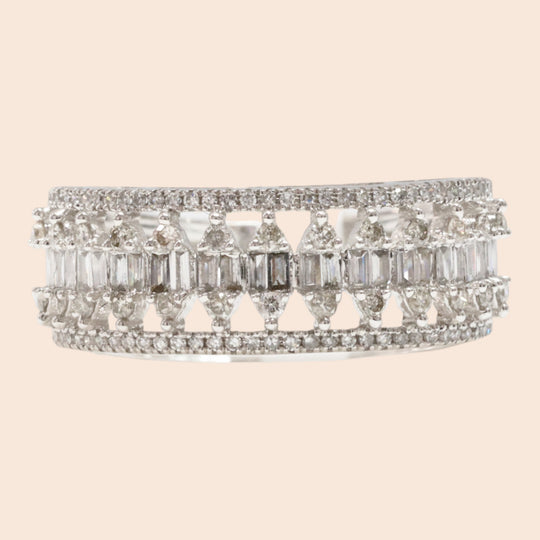 'Hikari-No-Hashi' 18K White Gold Diamond Ring