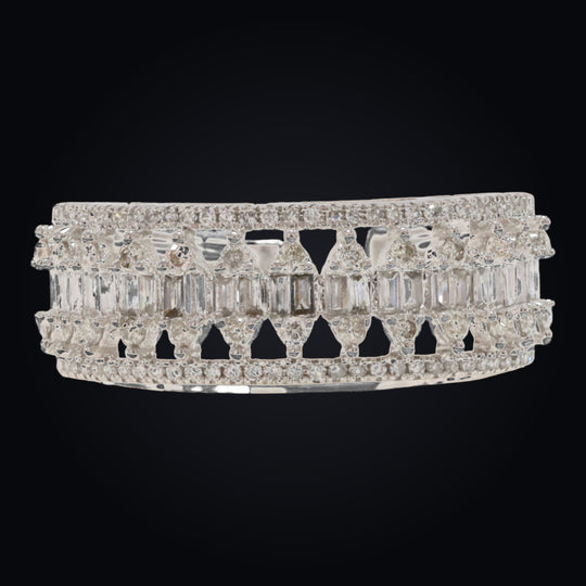 'Hikari-No-Hashi' 18K White Gold Diamond Ring