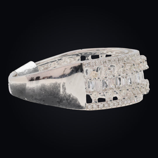 'Hikari-No-Hashi' 18K White Gold Diamond Ring