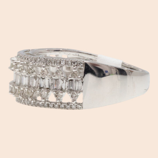 'Hikari-No-Hashi' 18K White Gold Diamond Ring