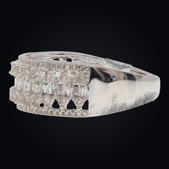 'Hikari-No-Hashi' 18K White Gold Diamond Ring