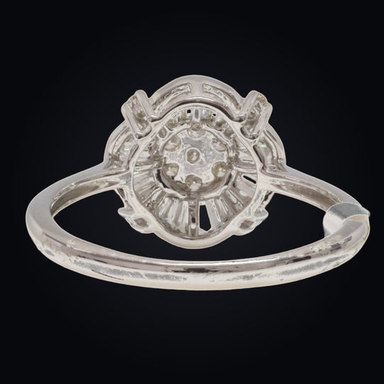 'Hibiki' 18K White Gold Diamond Ring
