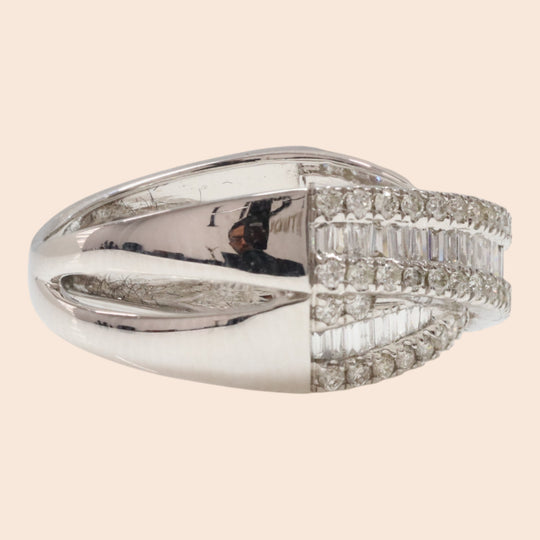 'Musubi' 18K White Gold Diamond Ring