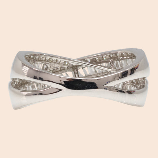 'Musubi' 18K White Gold Diamond Ring