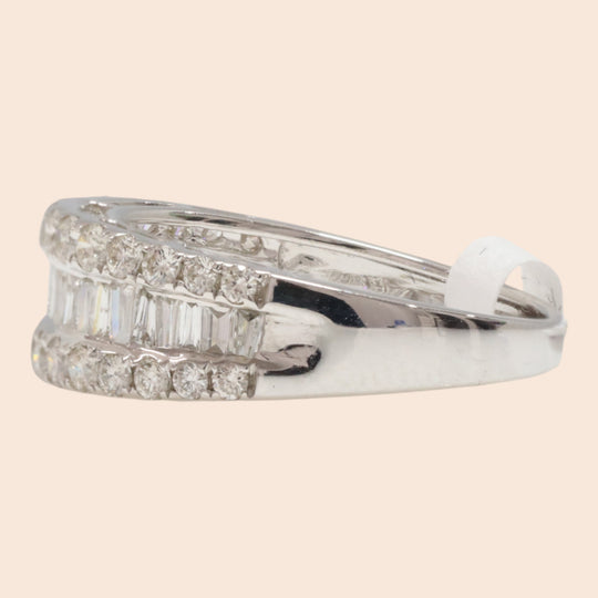 'Kasane' 18K White Gold Diamond Ring