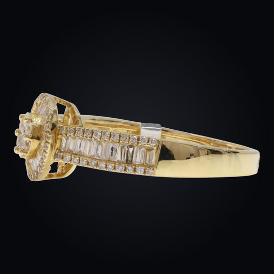 'Kō-Rin' 18K Yellow Gold and Diamond Ring