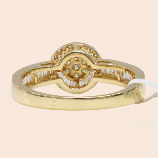 'Kō-Rin' 18K Yellow Gold and Diamond Ring