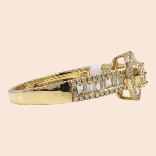'Kō-Rin' 18K Yellow Gold and Diamond Ring