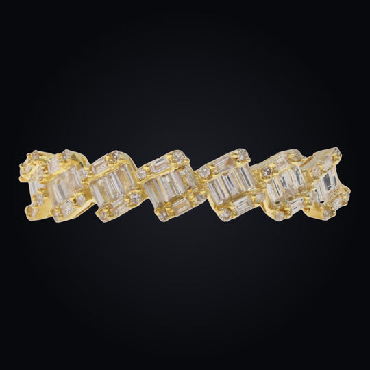 'Tsumugi' 18K Yellow Gold and Diamond Ring