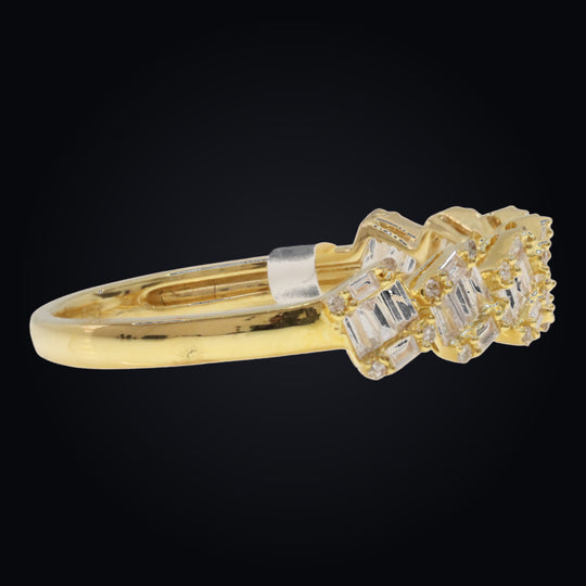 'Tsumugi' 18K Yellow Gold and Diamond Ring