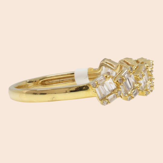 'Tsumugi' 18K Yellow Gold and Diamond Ring