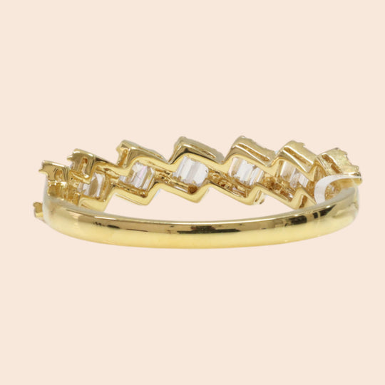 'Tsumugi' 18K Yellow Gold and Diamond Ring