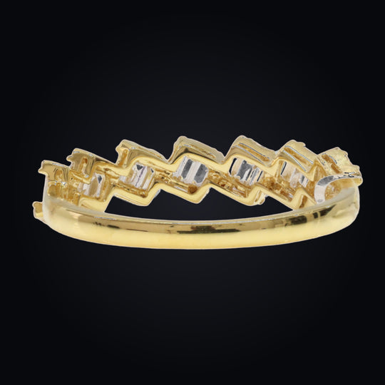 'Tsumugi' 18K Yellow Gold and Diamond Ring