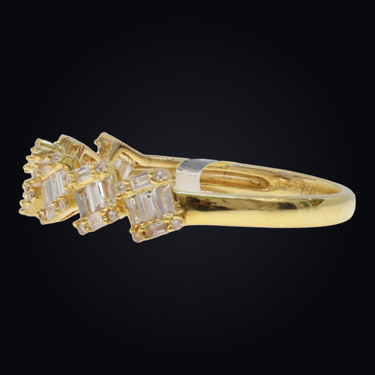 'Tsumugi' 18K Yellow Gold and Diamond Ring