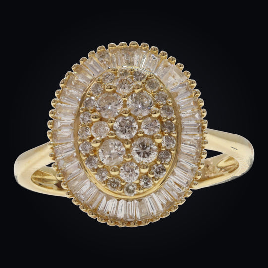 'Orime' 18K Yellow Gold Diamond Ring