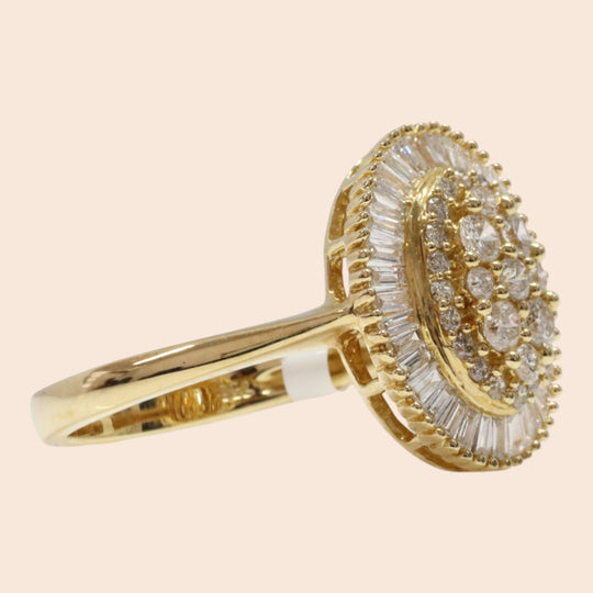 'Orime' 18K Yellow Gold Diamond Ring