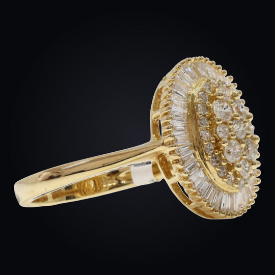 'Orime' 18K Yellow Gold Diamond Ring